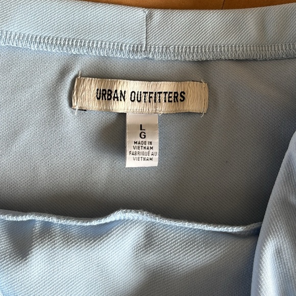 Urban Outfitters Baby Blue A-Symmetric Ruched Strapless Top - L - Picture 2 of 3